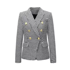 TIOZONEY - Blazer para Mujer - Negro