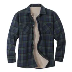 TIOZONEY - Camisa térmica para hombres - Azul