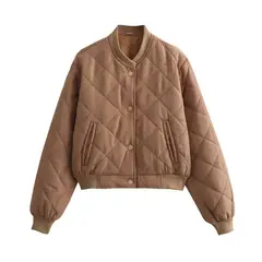 TIOZONEY - Chaqueta acolchada de algodón - Café