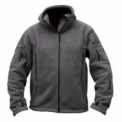 TIOZONEY - Abrigo de capucha térmica para hombres - Gris