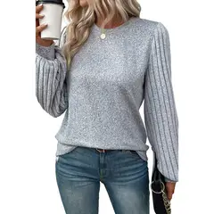 TIOZONEY - Sudadera de cuello redondo para mujer