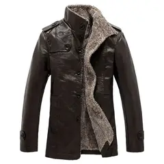 TIOZONEY - Chaquetas de PU de peluche - Negro