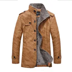 TIOZONEY - Chaquetas de PU de peluche - Marrón