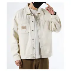 TIOZONEY - Chaqueta jeans de manga larga para Hombre