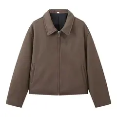 TIOZONEY - Chaqueta corta de lana para mujeres