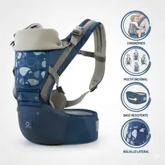 Baby - Canguro Portabebé Ergonómico Love 4 en 1 con Asiento de Cadera – Azul Marino