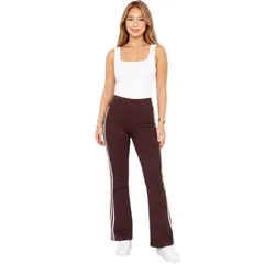 GENERICO - Pantalon Mujer Palazo Rib Grueso Algodon Ana604-19 Color Chocolate