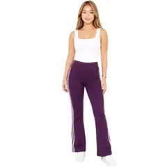 GENERICO - Pantalon Mujer Palazo Rib Grueso Algodon Ana604-19 Morado