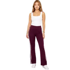 GENERICO - Pantalon Mujer Palazo Rib Grueso Algodon Ana604-19 Vino