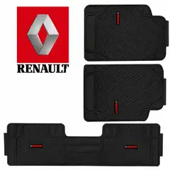 GENERICO - Piso De Jebe PVC Universal 3 Piezas Auto Camioneta Renault