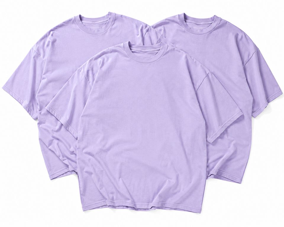 TRIPACK POLOS OVERSIZE LILA
