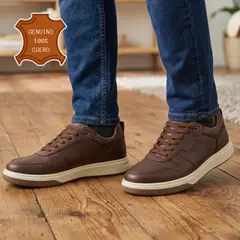 GENERICO - Zapatillas Casuales con Pasador en Puro Cuero con Planta Ultralight