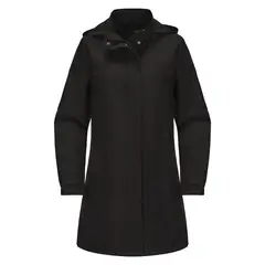 TIOZONEY - Chaqueta impermeable con capucha para mujer-Negro