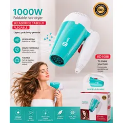 GENERICO - MINI-SECADOR DE CABELLO PLEGABLE 1000W