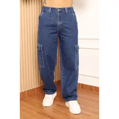 QH - Baggy Cargo Denim Hombre 100% Algodón