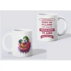 GENERICO - TAZA MUG PERSONALIZADA PARA DIA DEL PADRE - REGALO POR DIA DEL HOMBRE, BLANCO