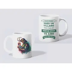 GENERICO - TAZA MUG PERSONALIZADA PARA DIA DEL PADRE - REGALO POR DIA DEL HOMBRE, BLANCO