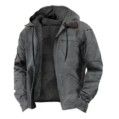 TIOZONEY - Chaqueta de solapa de invierno para hombres