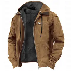 TIOZONEY - Chaqueta de solapa de invierno para hombres