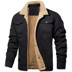 TIOZONEY - Chaqueta de solapa de invierno para hombres