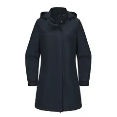 TIOZONEY - Chaqueta impermeable con capucha para mujer-Azul