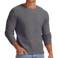 TIOZONEY - Suéter de hombre con cuello redondo