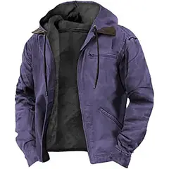TIOZONEY - Chaqueta de solapa de invierno para hombres