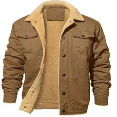 TIOZONEY - Chaqueta de solapa de invierno para hombres