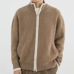 TIOZONEY - Chaqueta de suéter de lana para hombres