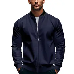 TIOZONEY - Abrigos para Hombre-Azul