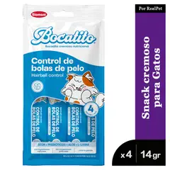GENERICO - Snack Cremoso Gato Bocatito Control Bola de Pelo 4 tubos 56g