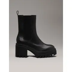 CALVIN KLEIN - BOTIN CHUNKY HEELED CHELSEA LTH