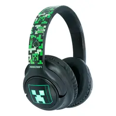 MINECRAFT - AUDIFONOS BLUETOOTH CON LUCES LED RGB