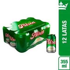 PILSEN - Cerveza 355ml Lata - Pack x 12 Unidades