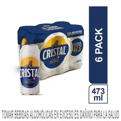CRISAL - Cerveza Cristal 473ml Lata - SixPack