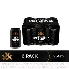 TRES CRUCES - Cerveza 355ml Lata - SixPack