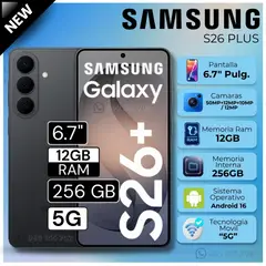 SAMSUNG - Celular Galaxy S26 Plus 5G 6.7" Pulg. 12GB RAM 256GB Android 16 - Negro