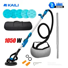 KAILI - Lijadora de Pared Drywall Heavy Duty 9 '' 1050W KLJ2230B Brushless Extensión 250cm