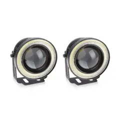 OEM - Faro Led Ojo Ángel 2.5 Pulg Lupa Blanca Aureola Azul