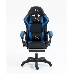 GENERICO - Silla Gamer Lyzor con Posapiés SGBLUTWN135A Azul y Negro