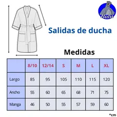 GENERICO - Bata de ducha en microfibra ultrafina