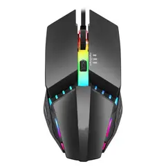 GENERICO - Mouse Gamer USB RGB Ergonómico con DPI Ajustable + Dedales Táctiles de Regalo