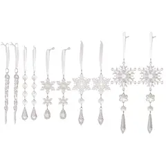 TIOZONEY - 20pcs decoraciones navideñas de cristal