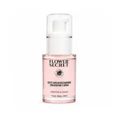 GENERICO - Aceite Capilar Anti-Frizz Flower Secret 30ml con Keratina y Argán Brillo y Reparación