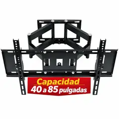 GENERICO - RACK TV SOPORTE PARA TELEVISOR DE 40 A 85 PULGADAS CON DOBLE BRAZO ARTICULADO