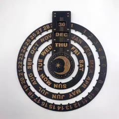 TIOZONEY - Calendario de pared perpetuo de madera 2025