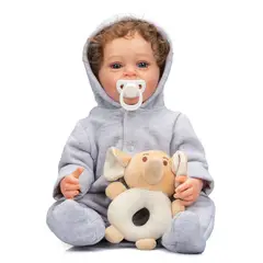 TIOZONEY - Muñeca bebe reborn vinilo de silicona juguetes para 55cm