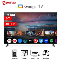 MIRAY - Televisor 50” 4K UHD MK50-E2000GBT Google TV LED - Negro