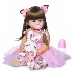 TIOZONEY - Muñeca bebe reborn vinilo de silicona juguetes para 55cm