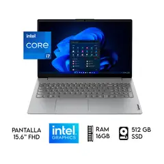 LENOVO - LAPTOP V15 INTEL CORE i7-13620H RAM 16GB SSD 512GB 15.6 FHD» GRIS